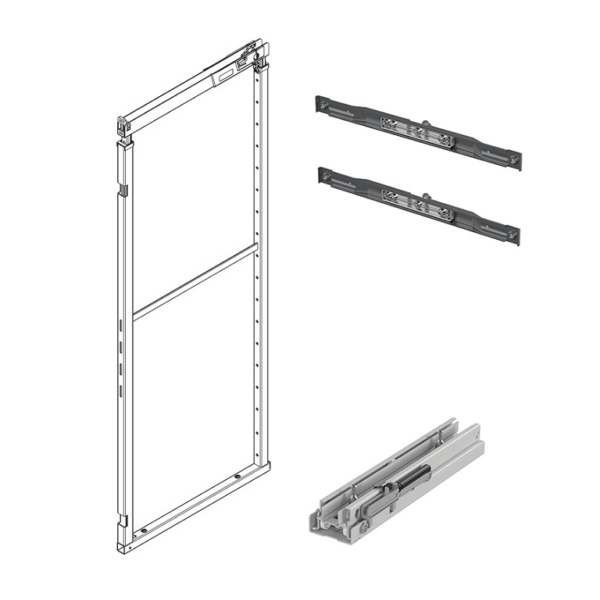 Colonna Estraibile Modello Larder con Guide Estrazione Totale mm.30x50,3x1900-2140h | Vauth Sagel